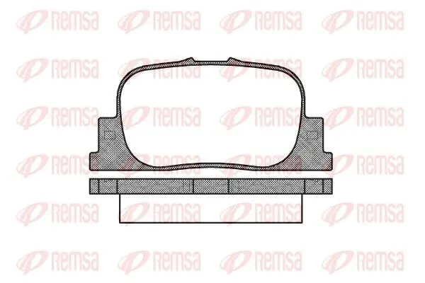 Handler.Part Brake pad set, disc brake REMSA 080100 1