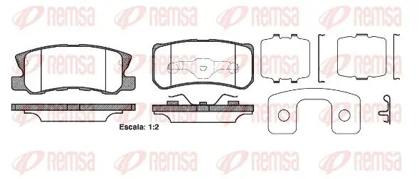 Handler.Part Brake pad set, disc brake REMSA 080322 1