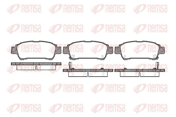 Handler.Part Brake pad set, disc brake REMSA 082002 1