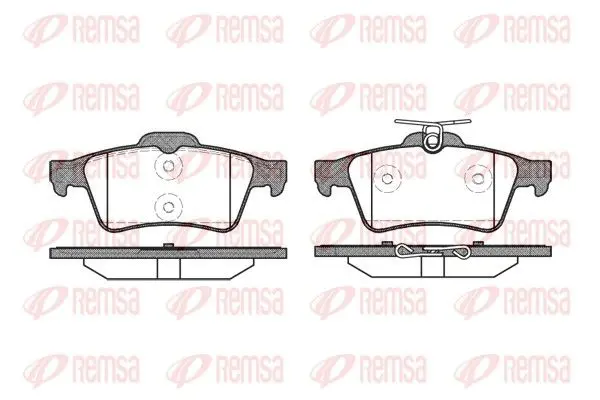 Handler.Part Brake pad set, disc brake REMSA 084220 1