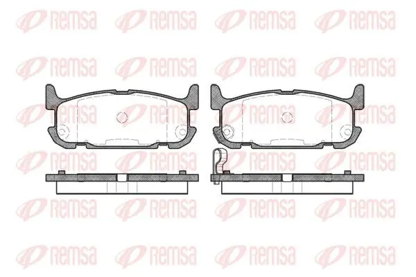 Handler.Part Brake pad set, disc brake REMSA 085312 1