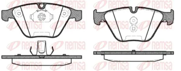 Handler.Part Brake pad set, disc brake REMSA 085730 1