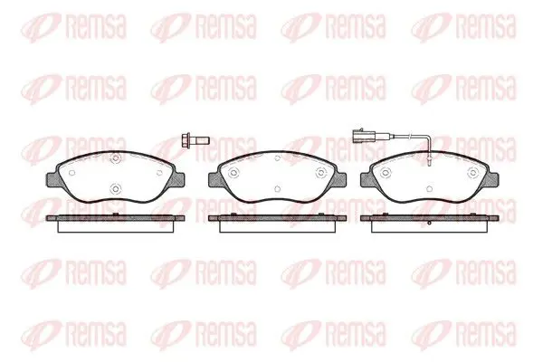 Handler.Part Brake pad set, disc brake REMSA 086001 1