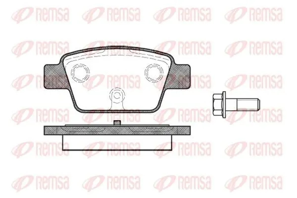 Handler.Part Brake pad set, disc brake REMSA 086100 1