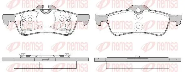 Handler.Part Brake pad set, disc brake REMSA 086220 1