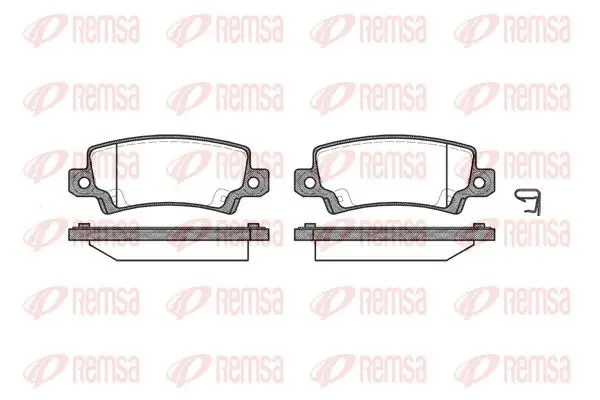 Handler.Part Brake pad set, disc brake REMSA 087402 1