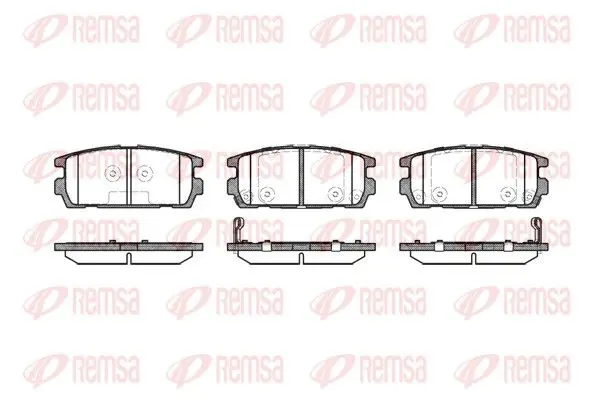 Handler.Part Brake pad set, disc brake REMSA 087702 1