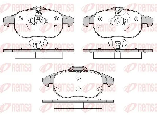 Handler.Part Brake pad set, disc brake REMSA 088820 1