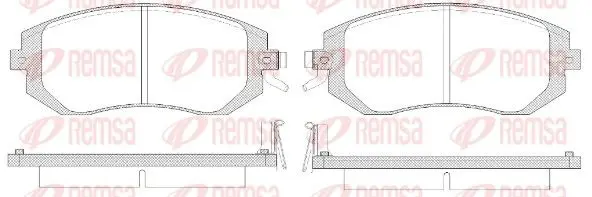 Handler.Part Brake pad set, disc brake REMSA 095114 1