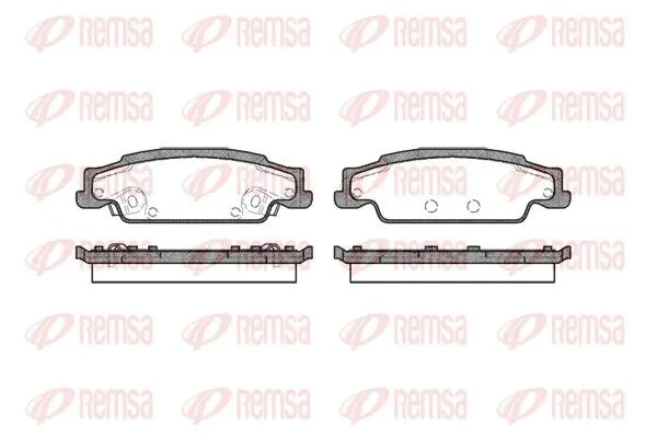 Handler.Part Brake pad set, disc brake REMSA 095202 1