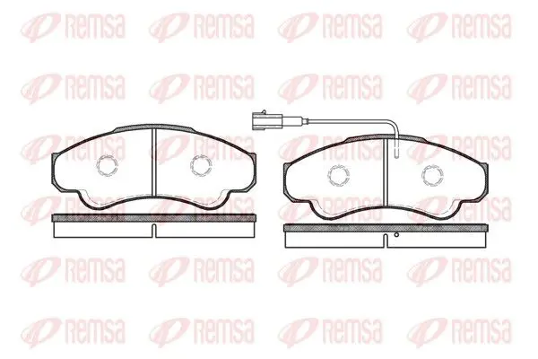 Handler.Part Brake pad set, disc brake REMSA 095901 1