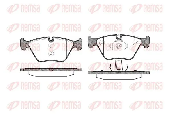 Handler.Part Brake pad set, disc brake REMSA 096300 1