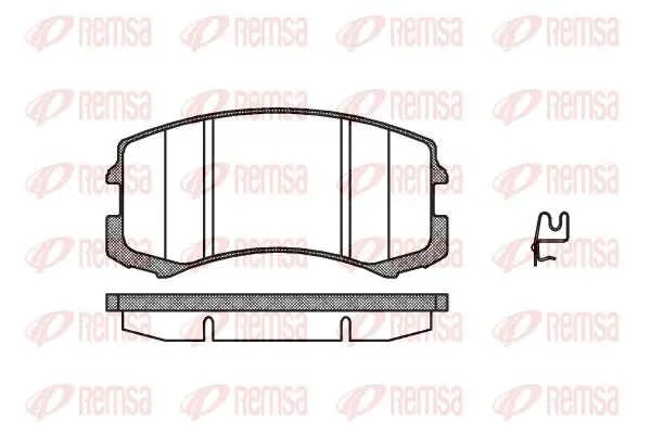 Handler.Part Brake pad set, disc brake REMSA 096501 1