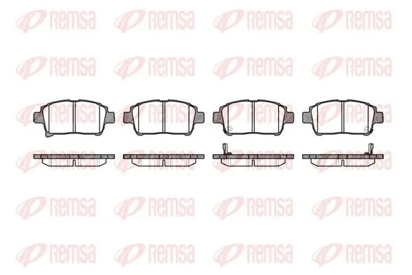 Handler.Part Brake pad set, disc brake REMSA 097102 1