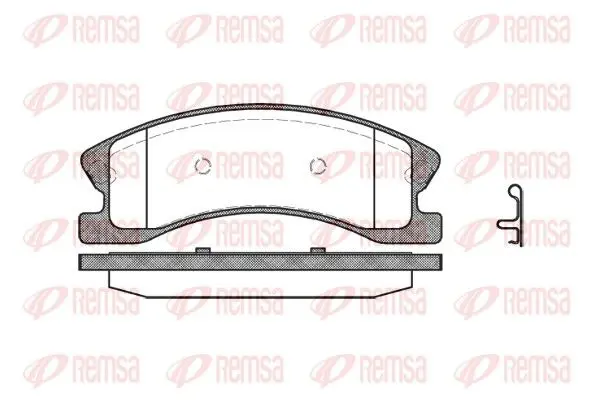 Handler.Part Brake pad set, disc brake REMSA 097302 1