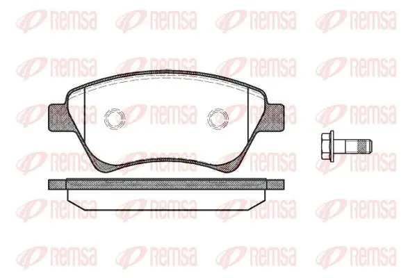 Handler.Part Brake pad set, disc brake REMSA 097600 1