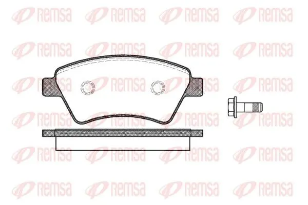 Handler.Part Brake pad set, disc brake REMSA 097610 1