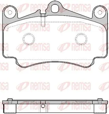 Handler.Part Brake pad set, disc brake REMSA 098100 1