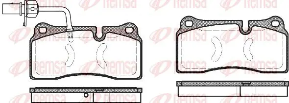 Handler.Part Brake pad set, disc brake REMSA 098311 1