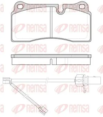 Handler.Part Brake pad set, disc brake REMSA 098321 1