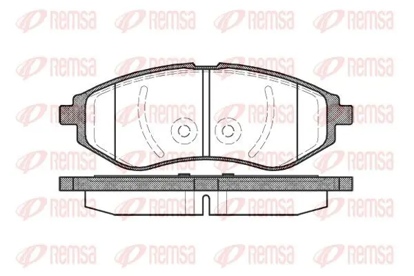 Handler.Part Brake pad set, disc brake REMSA 098600 1