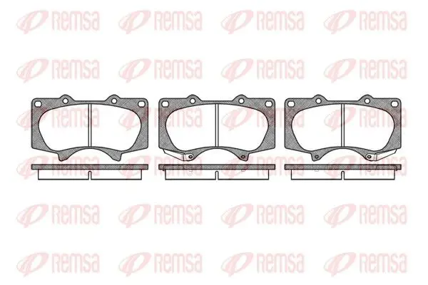 Handler.Part Brake pad set, disc brake REMSA 098800 1