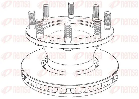 Handler.Part Brake disc REMSA NCA102220 1