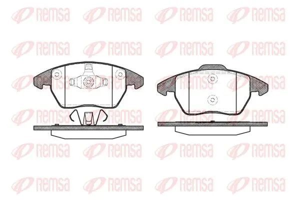 Handler.Part Brake pad set, disc brake REMSA 103010 1