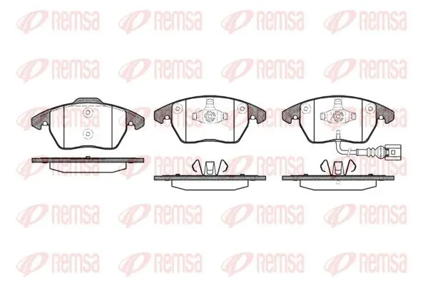 Handler.Part Brake pad set, disc brake REMSA 103001 1