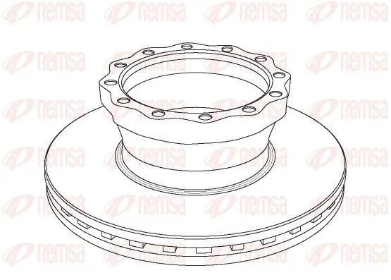 Handler.Part Brake disc REMSA NCA104320 1