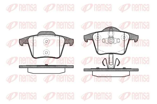 Handler.Part Brake pad set, disc brake REMSA 104400 1