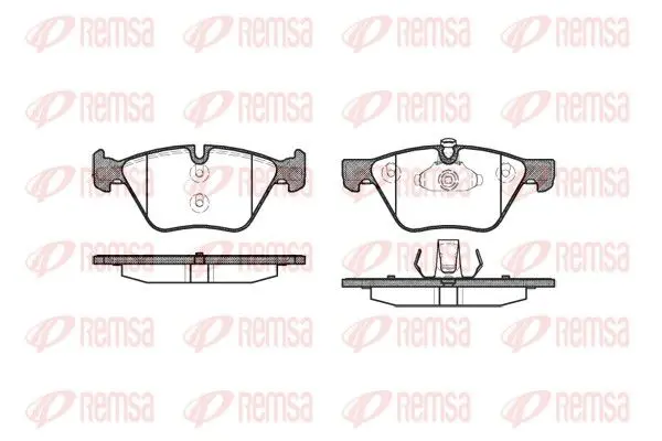 Handler.Part Brake pad set, disc brake REMSA 105200 1