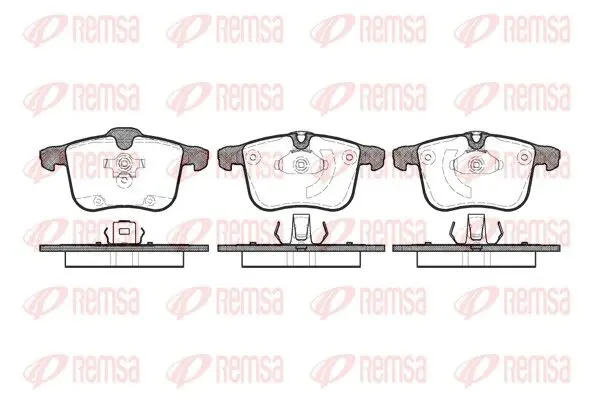 Handler.Part Brake pad set, disc brake REMSA 105300 1