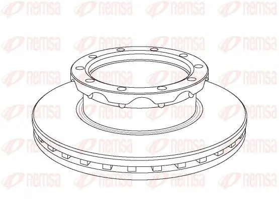 Handler.Part Brake disc REMSA NCA106220 1