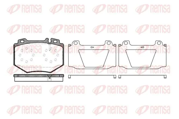 Handler.Part Brake pad set, disc brake REMSA 106500 1