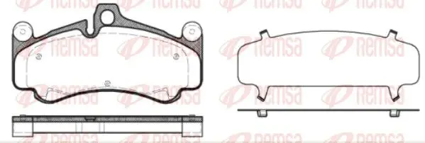 Handler.Part Brake pad set, disc brake REMSA 106630 1