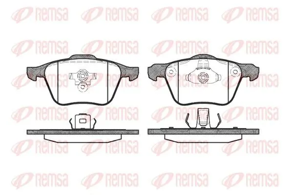 Handler.Part Brake pad set, disc brake REMSA 107000 1