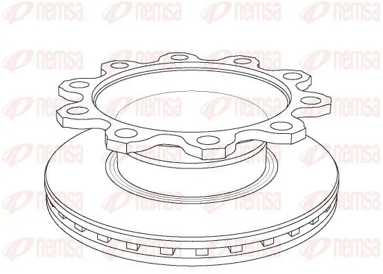 Handler.Part Brake disc REMSA NCA108420 1