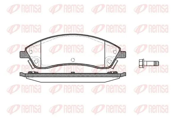 Handler.Part Brake pad set, disc brake REMSA 108608 1