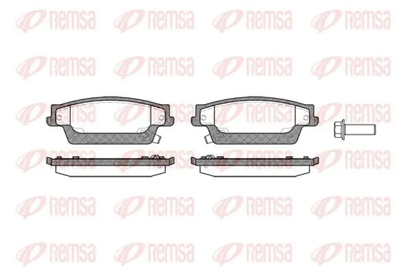 Handler.Part Brake pad set, disc brake REMSA 108704 1