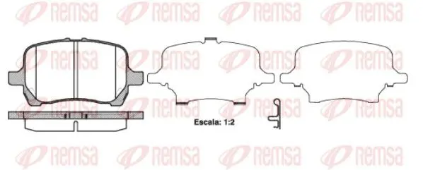 Handler.Part Brake pad set, disc brake REMSA 108912 1