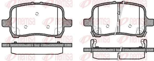 Handler.Part Brake pad set, disc brake REMSA 108922 1