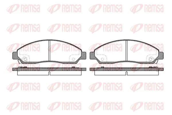 Handler.Part Brake pad set, disc brake REMSA 109814 1