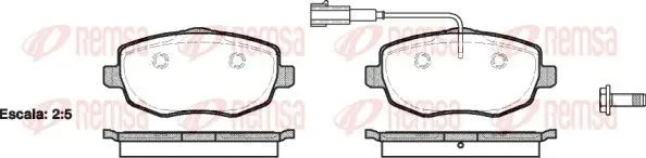 Handler.Part Brake pad set, disc brake REMSA 109901 1