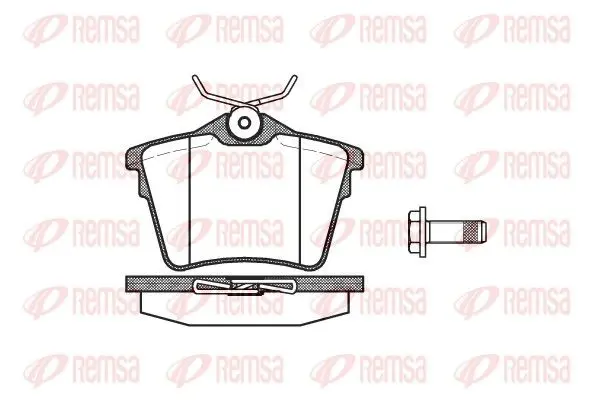 Handler.Part Brake pad set, disc brake REMSA 110300 1