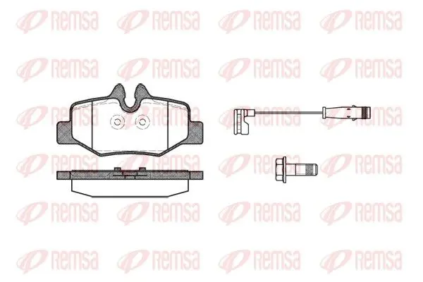 Handler.Part Brake pad set, disc brake REMSA 111002 1