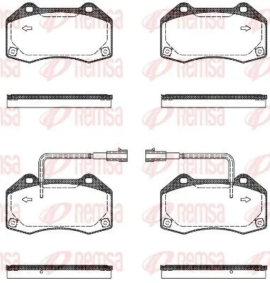 Handler.Part Brake pad set, disc brake REMSA 111310 1