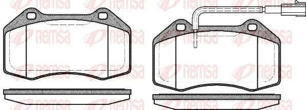 Handler.Part Brake pad set, disc brake REMSA 111312 1