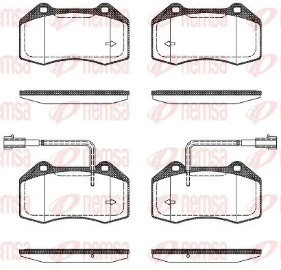 Handler.Part Brake pad set, disc brake REMSA 111322 1