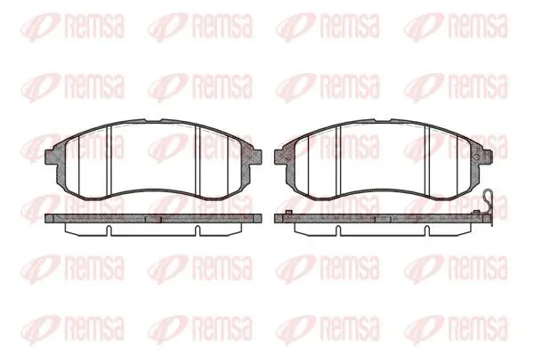 Handler.Part Brake pad set, disc brake REMSA 112901 1